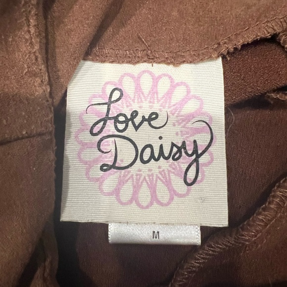 Love Daisy Girls Medium Suede Camel Mini Skirt - Picture 4 of 5